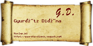 Gyurátz Diána névjegykártya