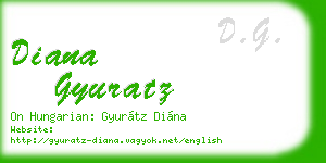 diana gyuratz business card